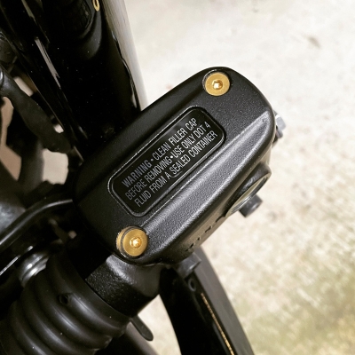 Bremszylinderdeckel Schrauben - Softail gold